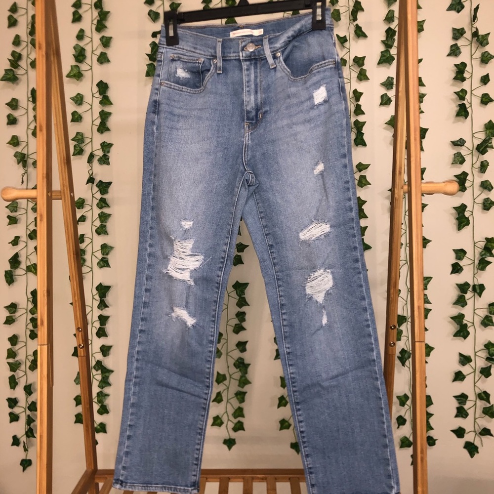 levi size 28 straight leg jeans